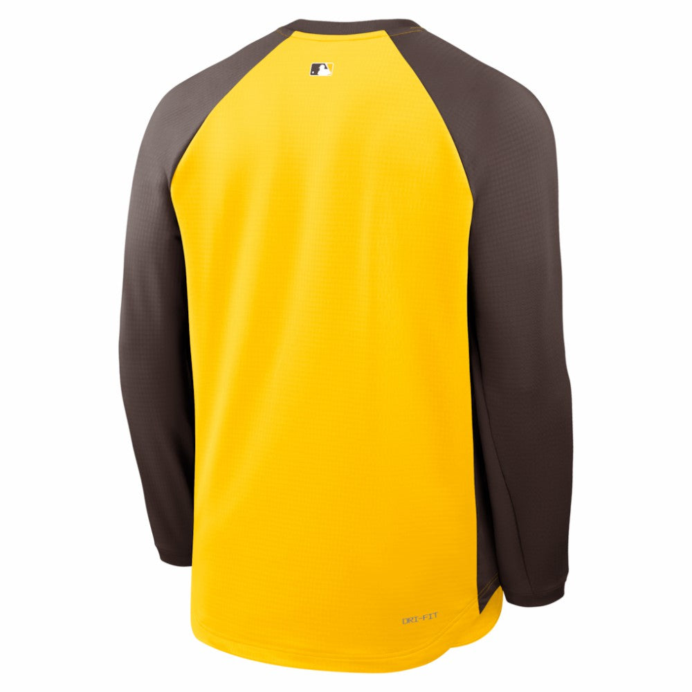 San Diego Padres Authentic Collection Raglan Dri-FIT Sweatshirt Gold