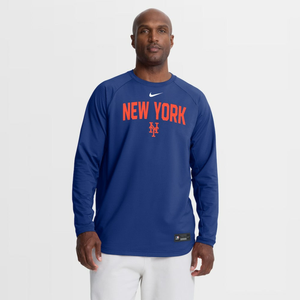 New York Mets Authentic Collection Raglan Dri-FIT Sweatshirt Royal