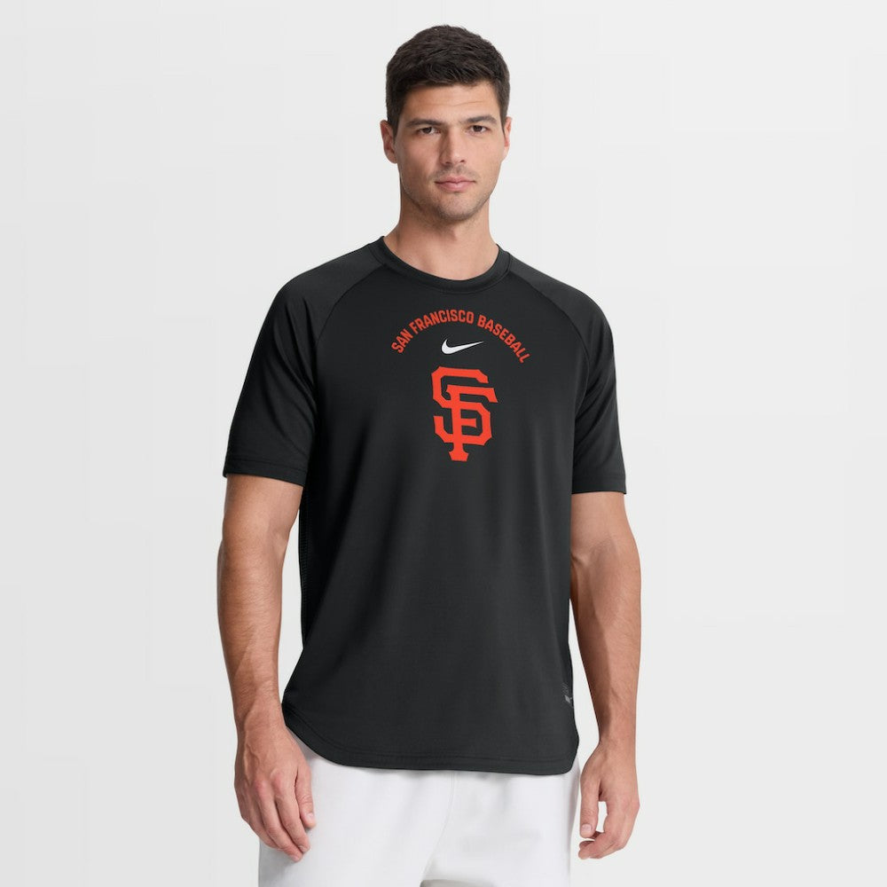 San Francisco Giants Authentic Collection Batting Practice Pre-Game Raglan Dri-FIT Top Black