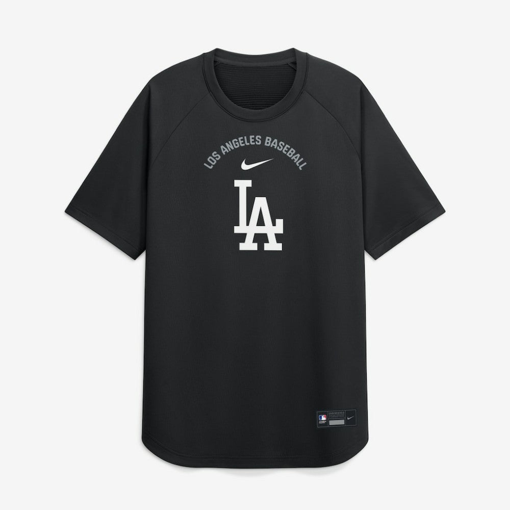 Los Angeles Dodgers Authentic Collection Batting Practice Pre-Game Raglan Dri-FIT Top Black