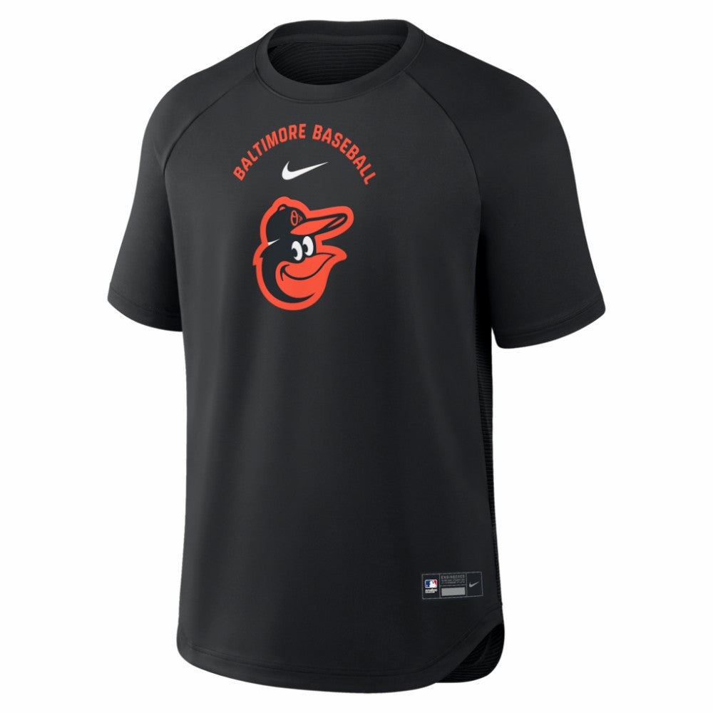 Baltimore Orioles Authentic Collection Batting Practice Pre-Game Raglan Dri-FIT Top Black