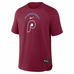 Philadelphia Phillies Authentic Collection Batting Practice Pre-Game Raglan Dri-FIT Top Burgundy