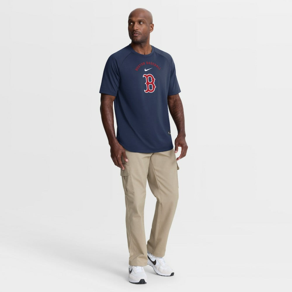 Boston Red Sox Authentic Collection Batting Practice Pre-Game Raglan Dri-FIT Top Navy