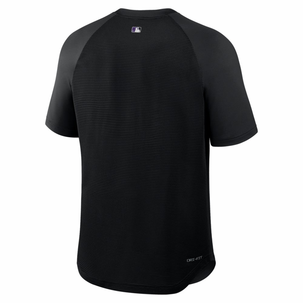 Colorado Rockies Authentic Collection Batting Practice Pre-Game Raglan Dri-FIT Top Black