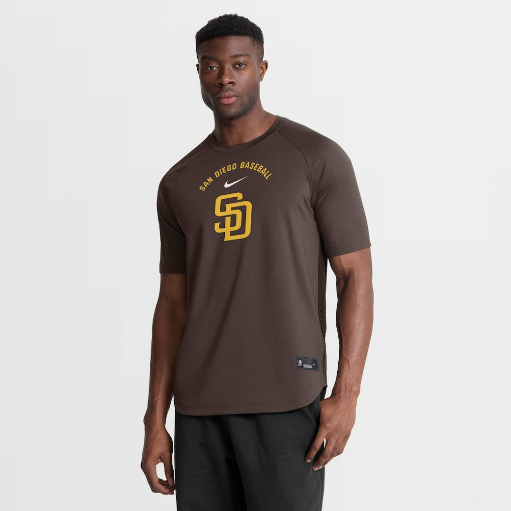 San Diego Padres Authentic Collection Batting Practice Pre-Game Raglan Dri-FIT Top Brown
