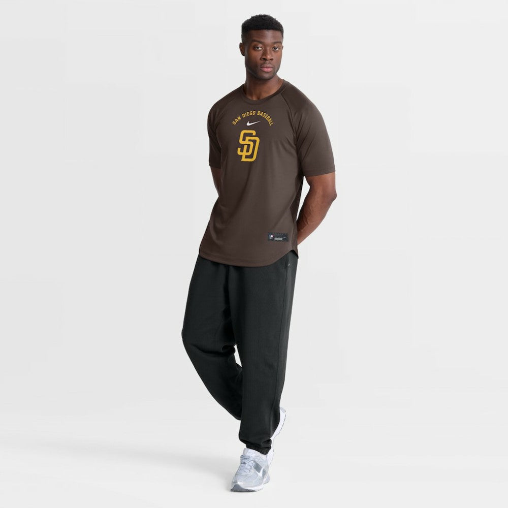 San Diego Padres Authentic Collection Batting Practice Pre-Game Raglan Dri-FIT Top Brown
