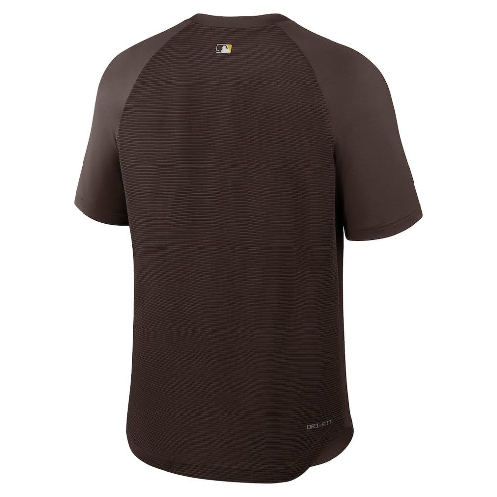 San Diego Padres Authentic Collection Batting Practice Pre-Game Raglan Dri-FIT Top Brown