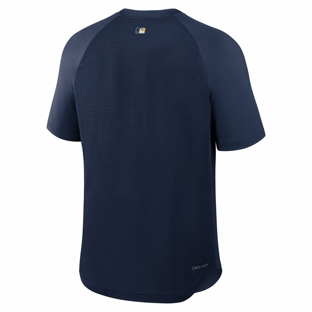 Milwaukee Brewers Authentic Collection Batting Practice Pre-Game Raglan Dri-FIT Top Navy