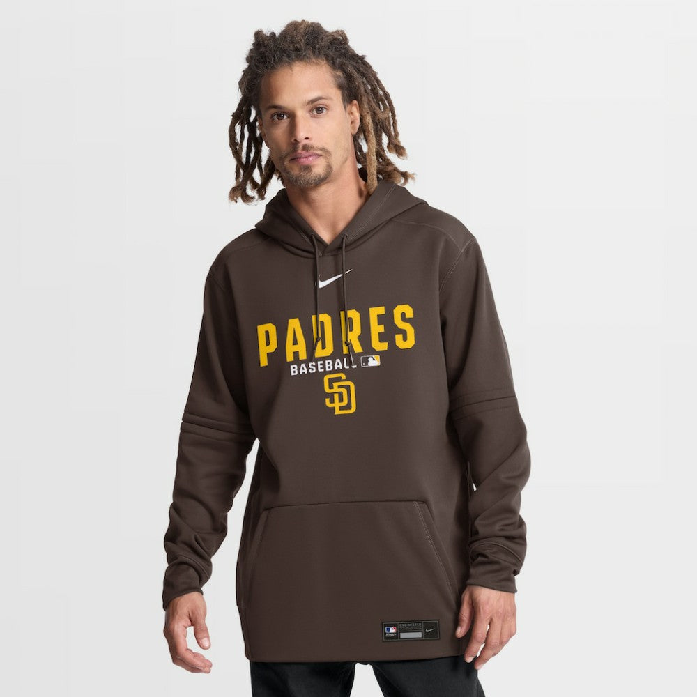 San Diego Padres Authentic Collection Therma-FIT Hoodie Brown