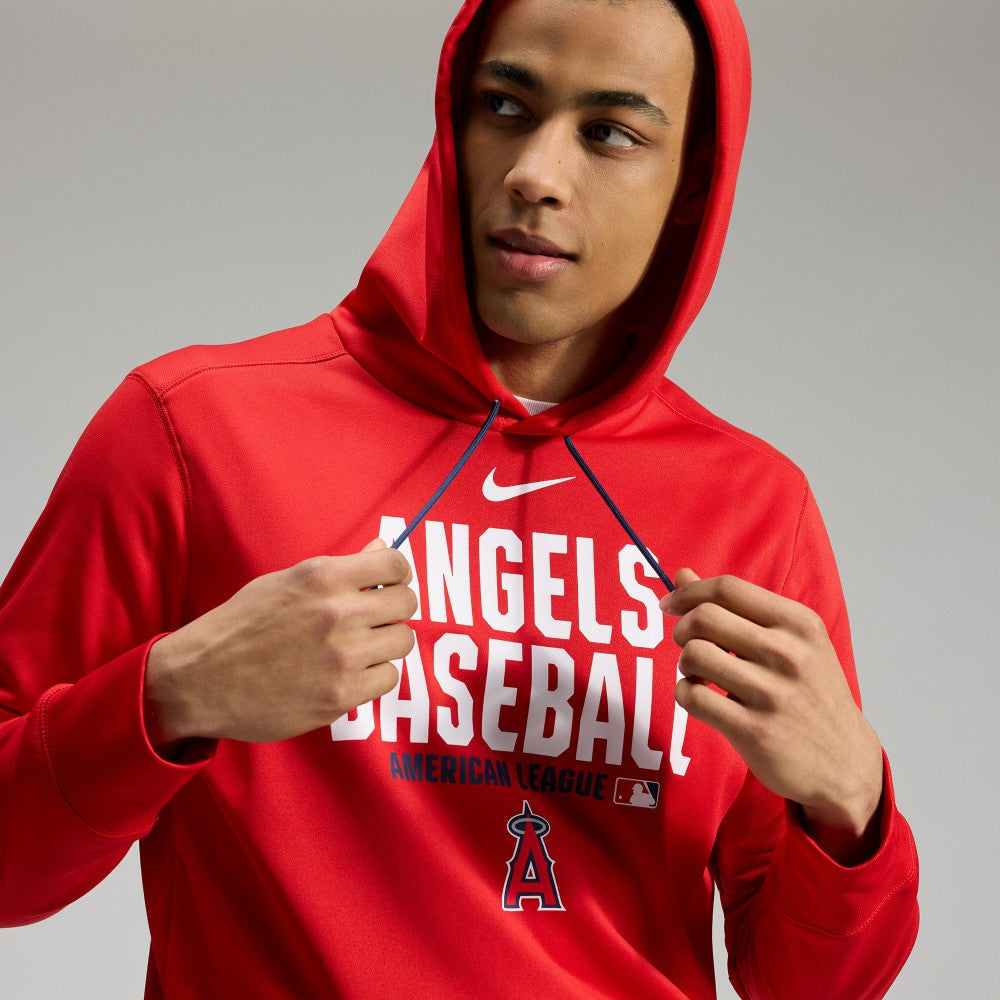 Los Angeles Angels Authentic Collection Therma-FIT Hoodie Red