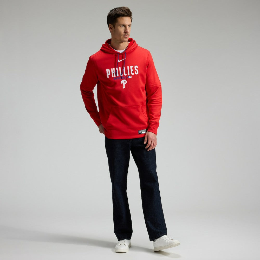 Philadelphia Phillies Authentic Collection Therma-FIT Hoodie Red