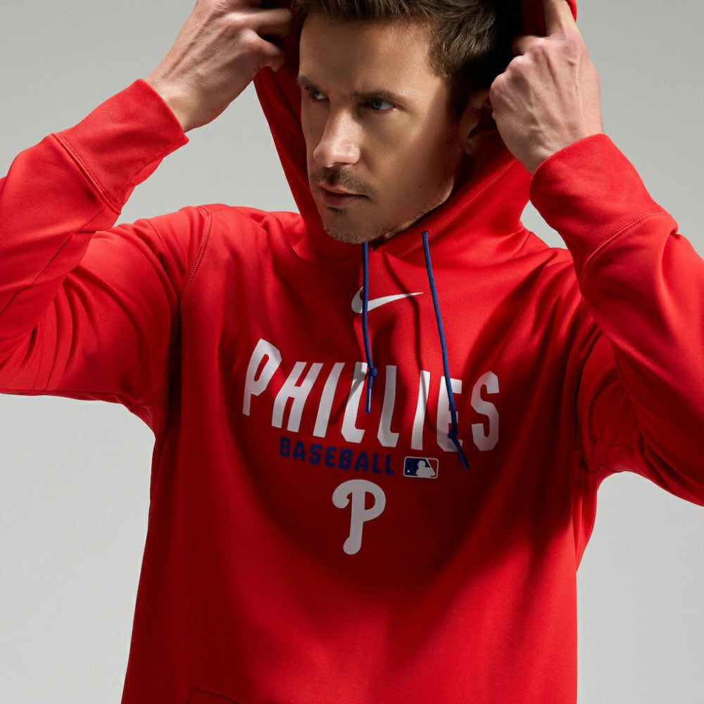 Philadelphia Phillies Authentic Collection Therma-FIT Hoodie Red