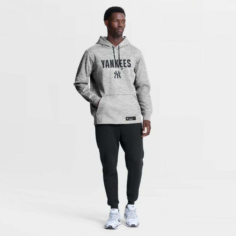 New York Yankees Authentic Collection Therma-FIT Hoodie Heather Charcoal