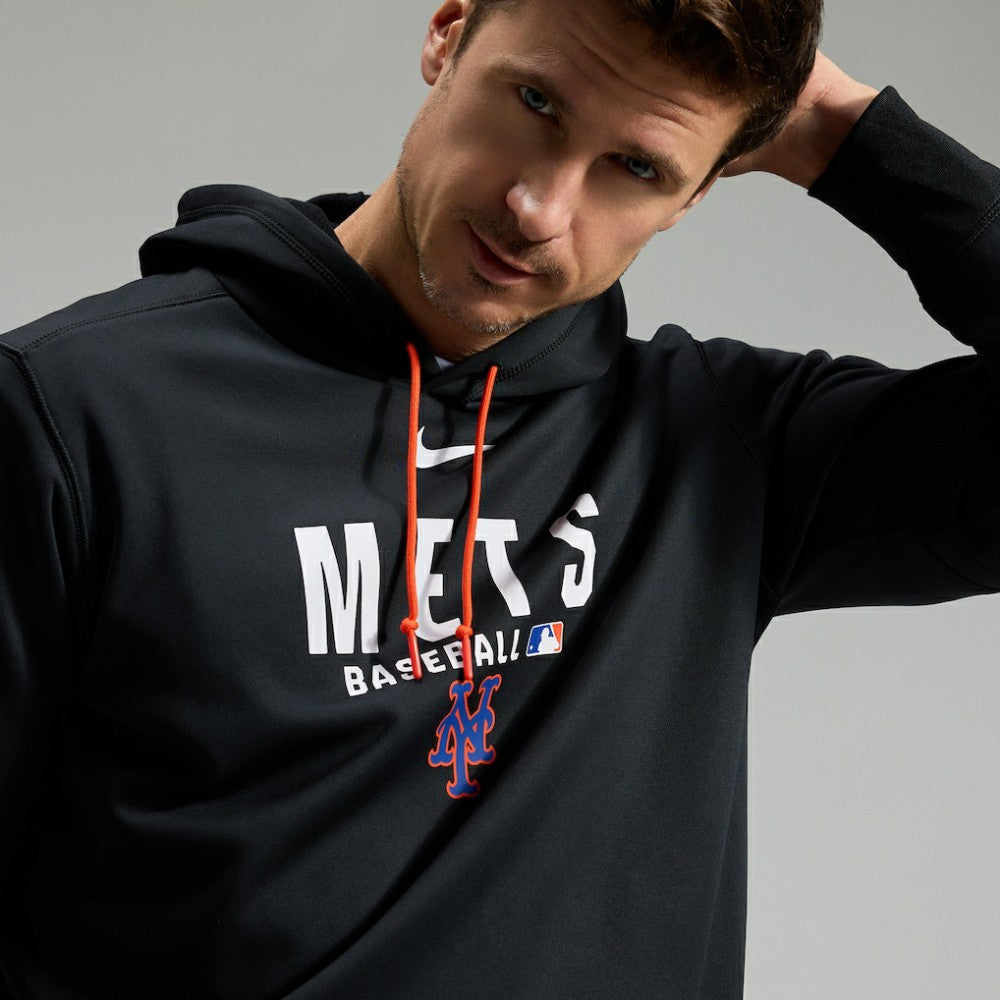 New York Mets Authentic Collection Therma-FIT Hoodie Black