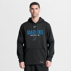 Miami Marlins Authentic Collection Therma-FIT Hoodie Black