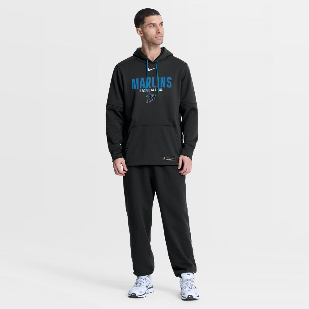 Miami Marlins Authentic Collection Therma-FIT Hoodie Black