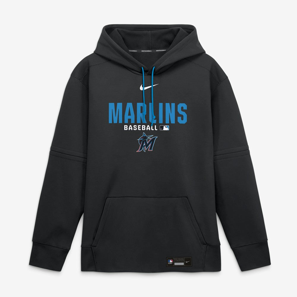 Miami Marlins Authentic Collection Therma-FIT Hoodie Black