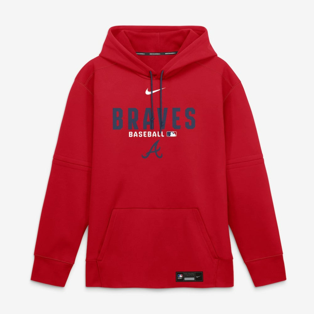 Atlanta Braves Authentic Collection Therma-FIT Hoodie Red