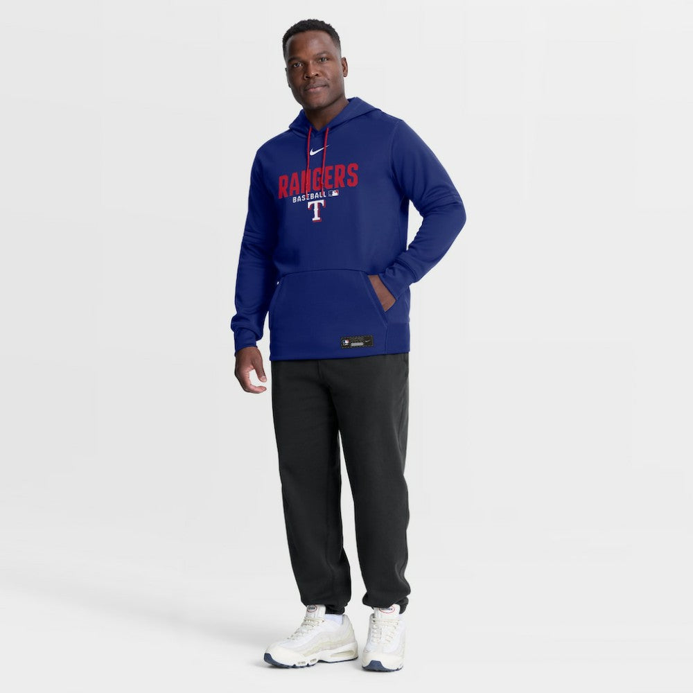 Texas Rangers Authentic Collection Therma-FIT Hoodie Royal