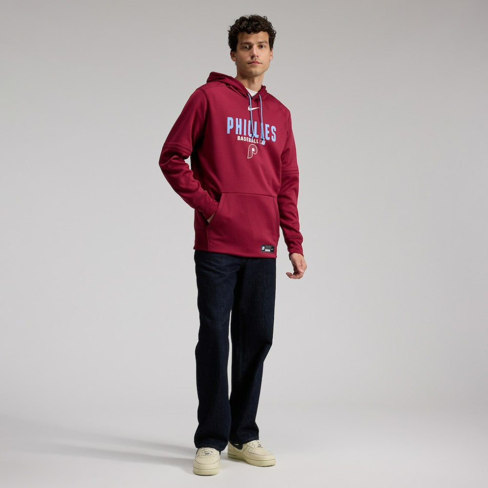 Philadelphia Phillies Authentic Collection Therma-FIT Hoodie Burgundy