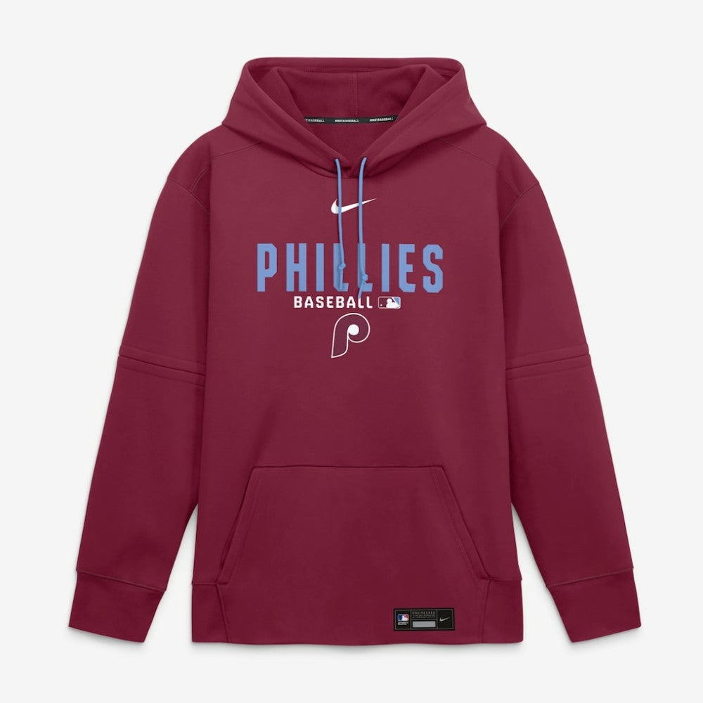 Philadelphia Phillies Authentic Collection Therma-FIT Hoodie Burgundy