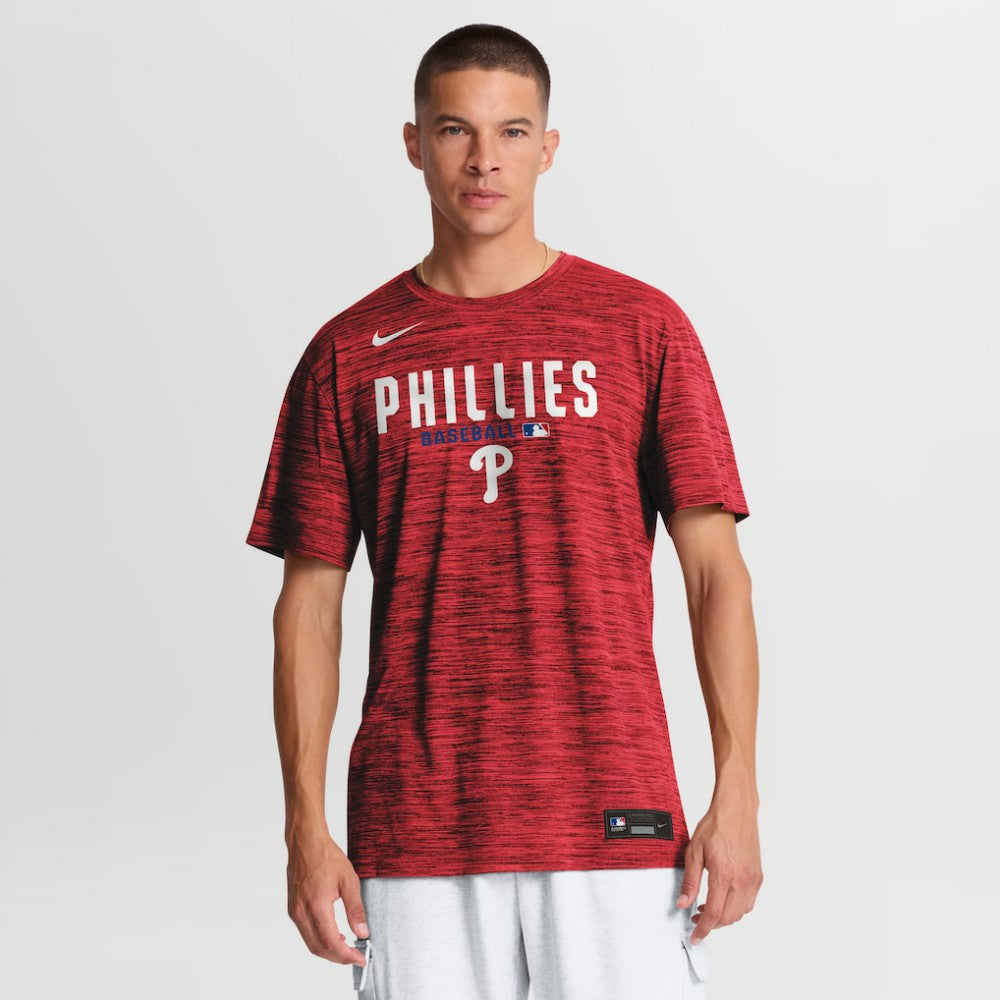 Philadelphia Phillies Authentic Collection Velocity Dri-FIT T-Shirt Red