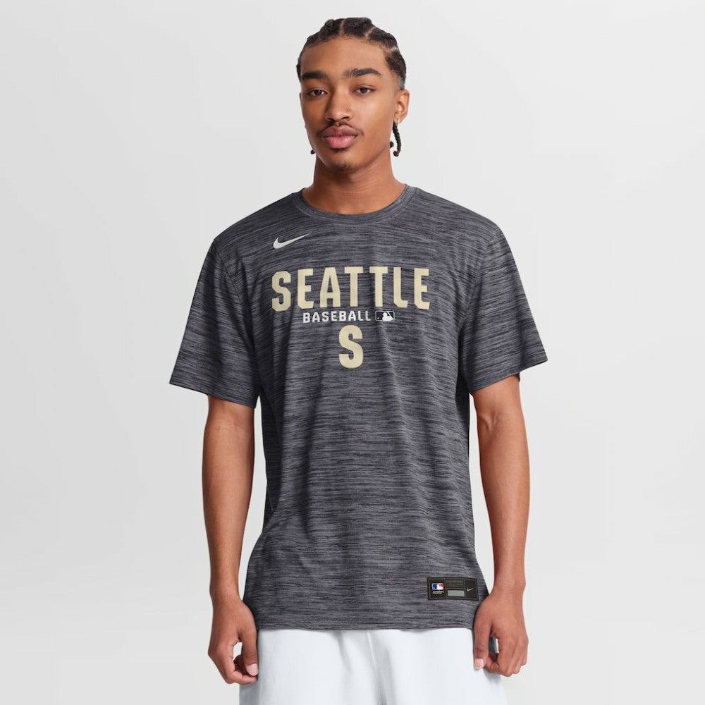 Seattle Mariners Authentic Collection Velocity Dri-FIT T-Shirt Black