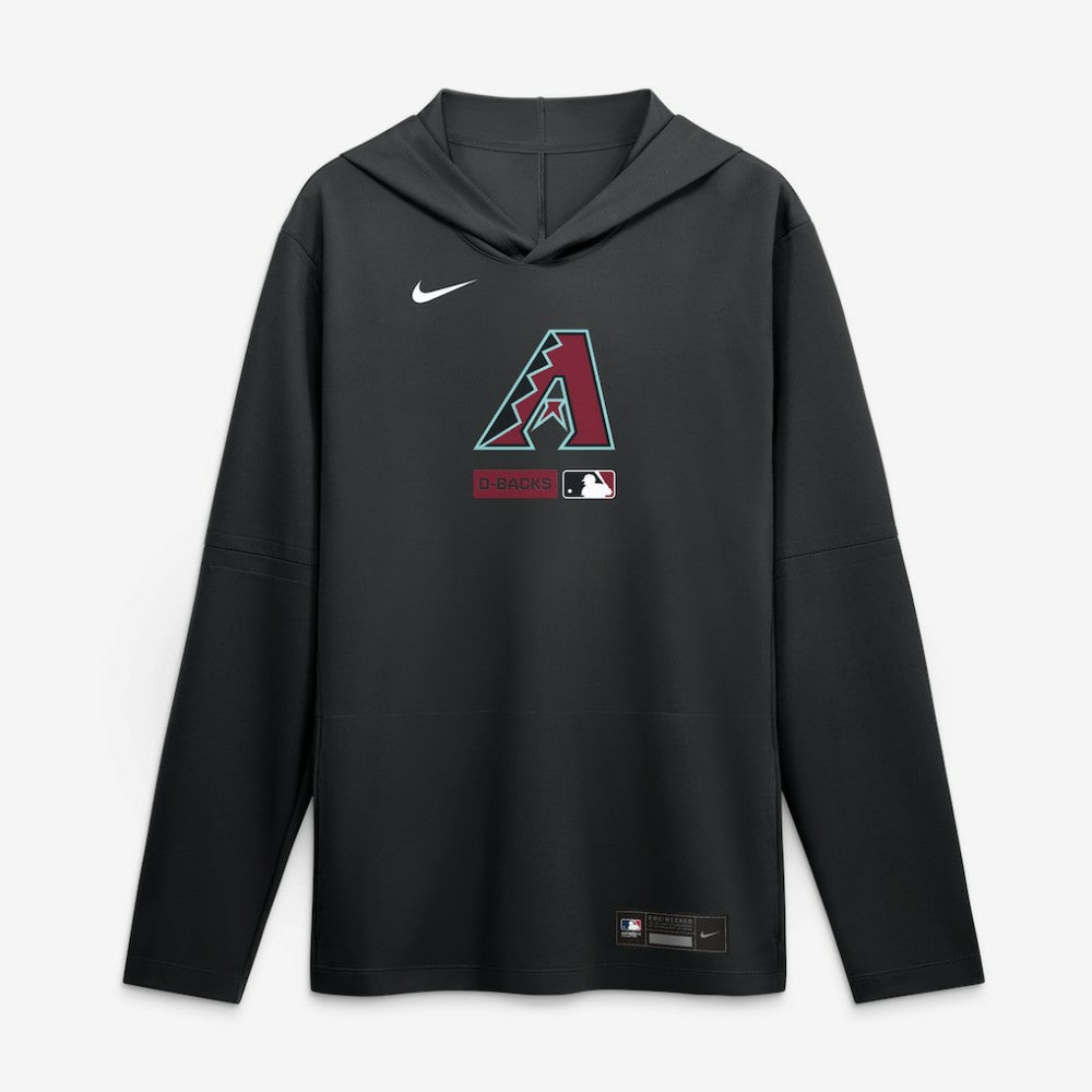 Arizona Diamondbacks Authentic Collection Dri-FIT Long Sleeve Hooded T-Shirt Black