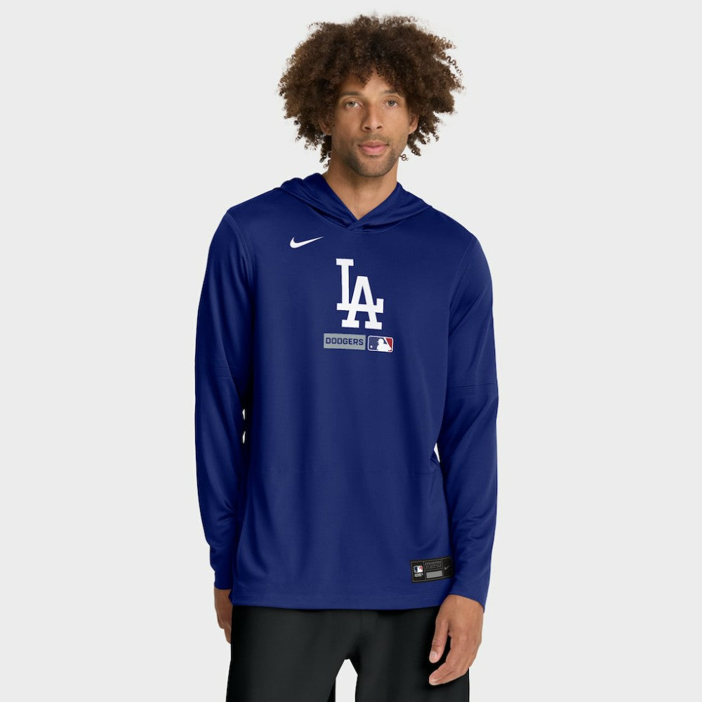 Los Angeles Dodgers Authentic Collection Dri-FIT Long Sleeve Hooded T-Shirt Royal