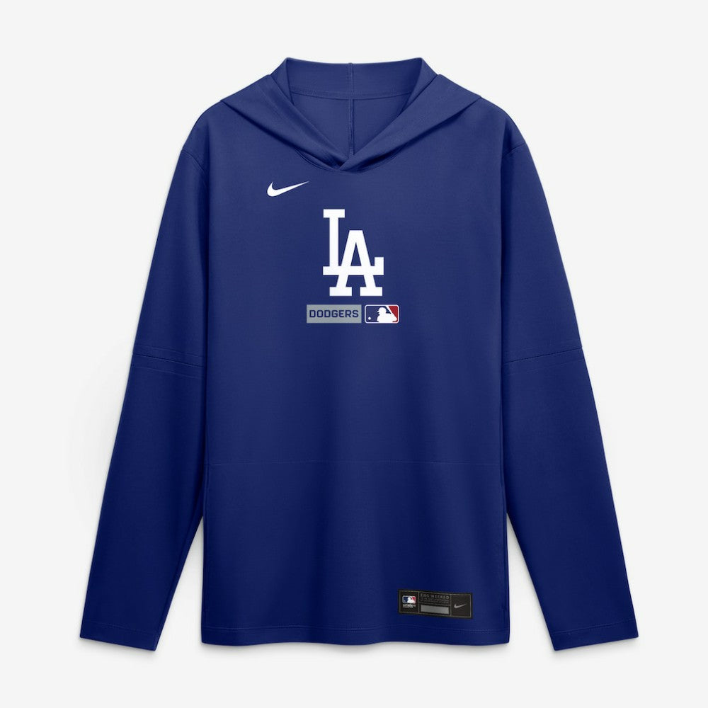 Los Angeles Dodgers Authentic Collection Dri-FIT Long Sleeve Hooded T-Shirt Royal
