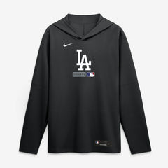 Los Angeles Dodgers Authentic Collection Dri-FIT Long Sleeve Hooded T-Shirt Black