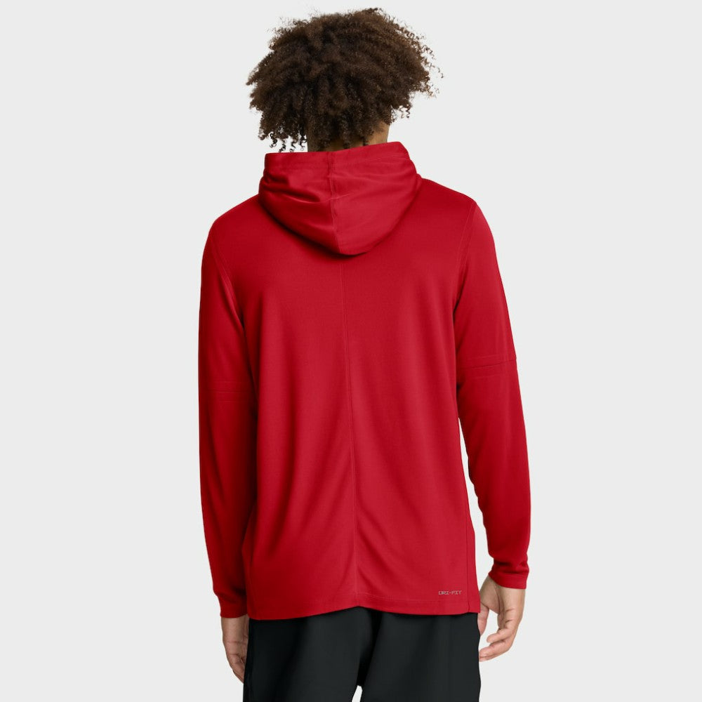 Los Angeles Angels Authentic Collection Dri-FIT Long Sleeve Hooded T-Shirt Red