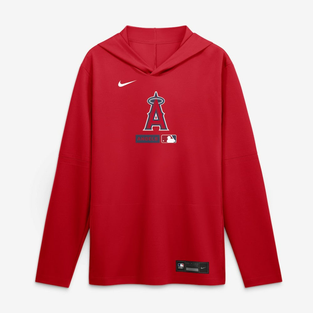 Los Angeles Angels Authentic Collection Dri-FIT Long Sleeve Hooded T-Shirt Red