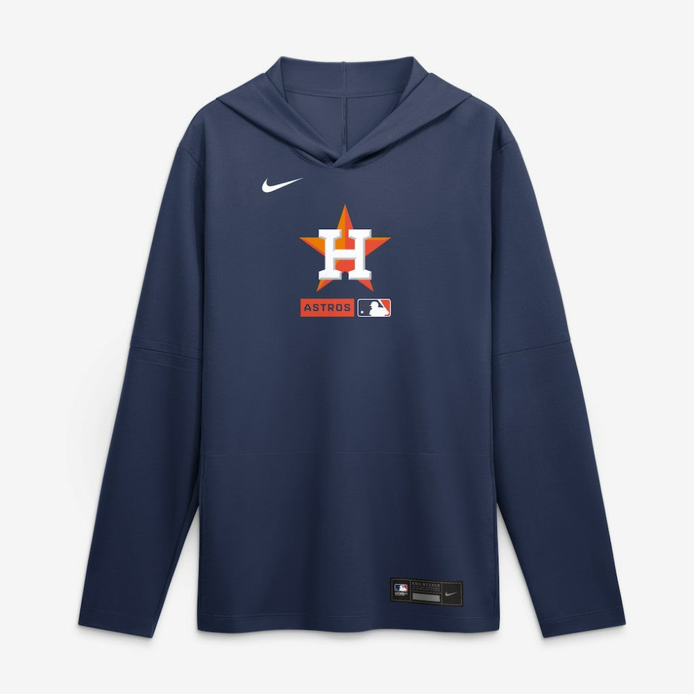 Houston Astros Authentic Collection Dri-FIT Long Sleeve Hooded T-Shirt Navy