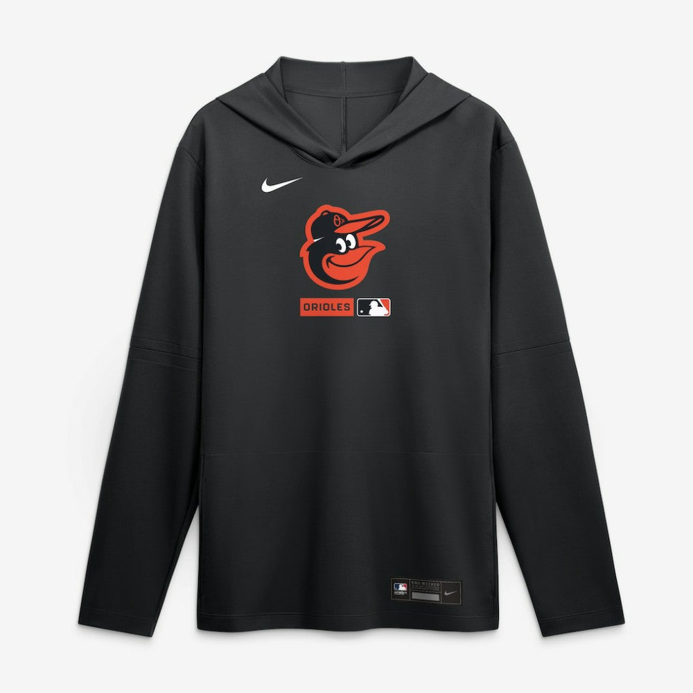 Baltimore Orioles Authentic Collection Dri-FIT Long Sleeve Hooded T-Shirt Black