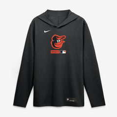 Baltimore Orioles Authentic Collection Dri-FIT Long Sleeve Hooded T-Shirt Black