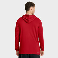 Washington Nationals Authentic Collection Dri-FIT Long Sleeve Hooded T-Shirt Red