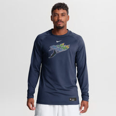 Tampa Bay Rays Authentic Collection Game Time Raglan Long Sleeve T-Shirt Navy