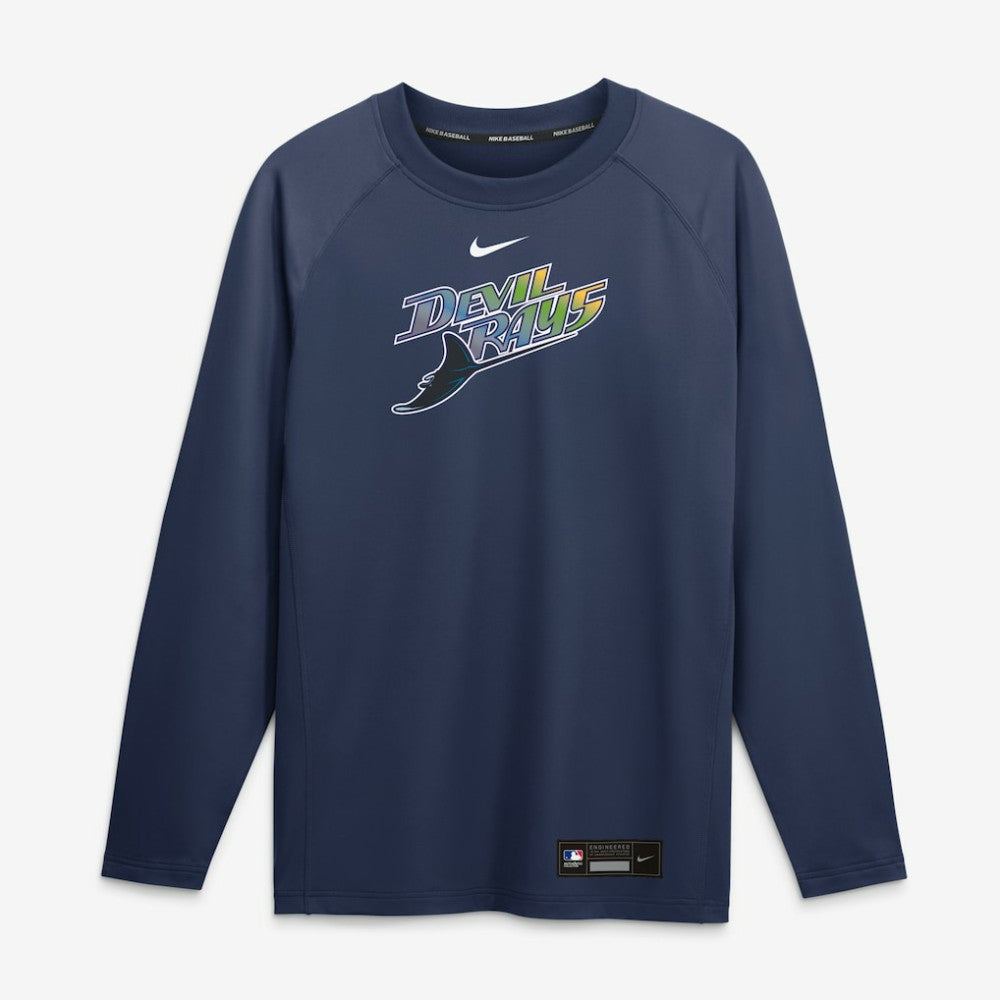 Tampa Bay Rays Authentic Collection Game Time Raglan Long Sleeve T-Shirt Navy