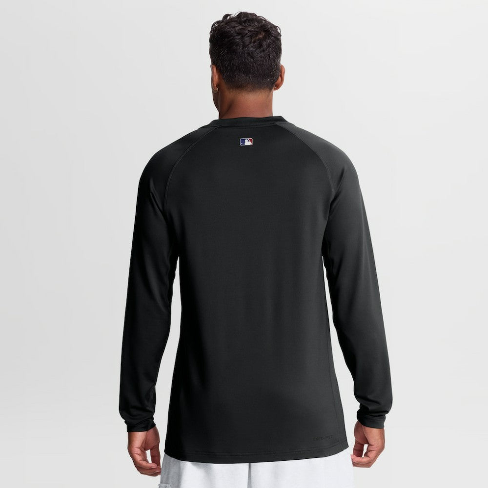 Los Angeles Dodgers Authentic Collection Game Time Raglan Long Sleeve T-Shirt Black