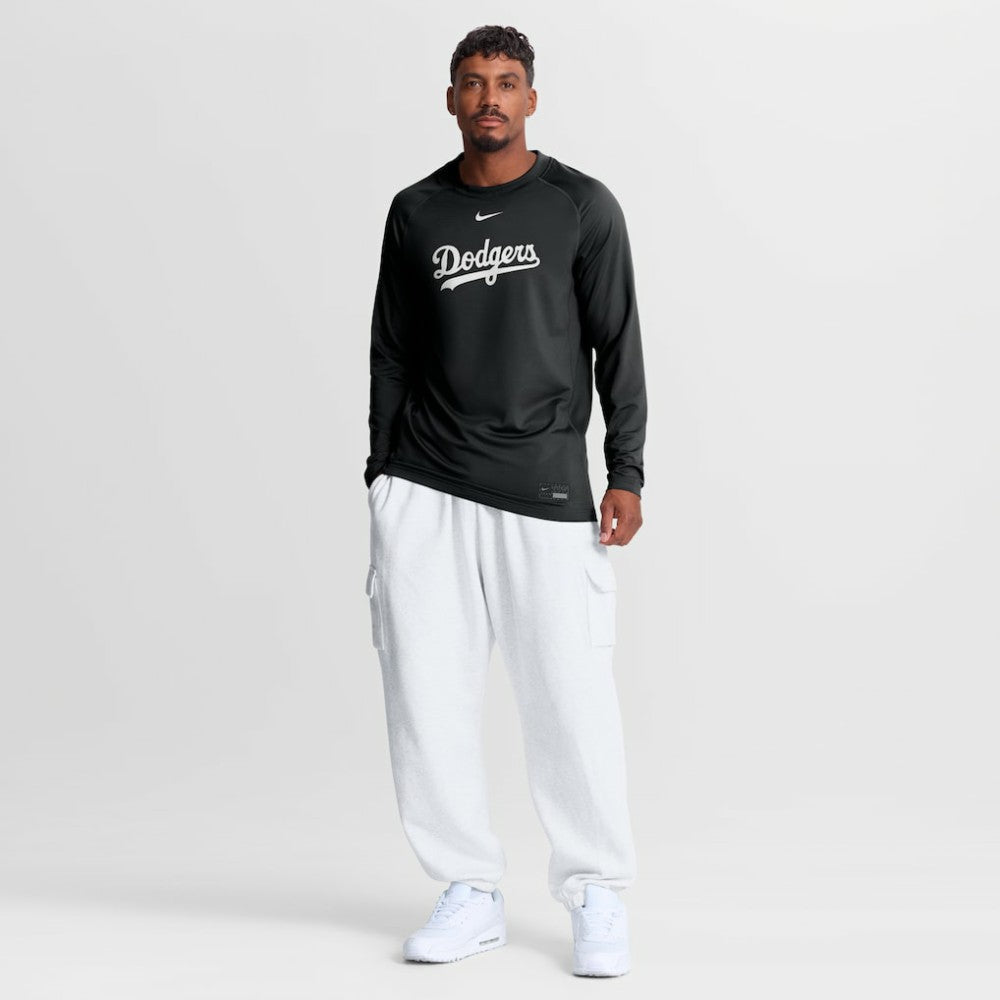 Los Angeles Dodgers Authentic Collection Game Time Raglan Long Sleeve T-Shirt Black