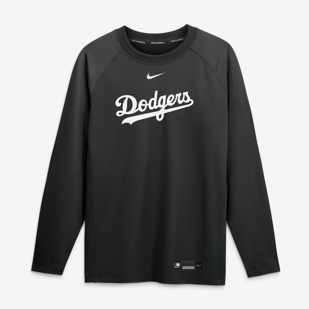 Los Angeles Dodgers Authentic Collection Game Time Raglan Long Sleeve T-Shirt Black