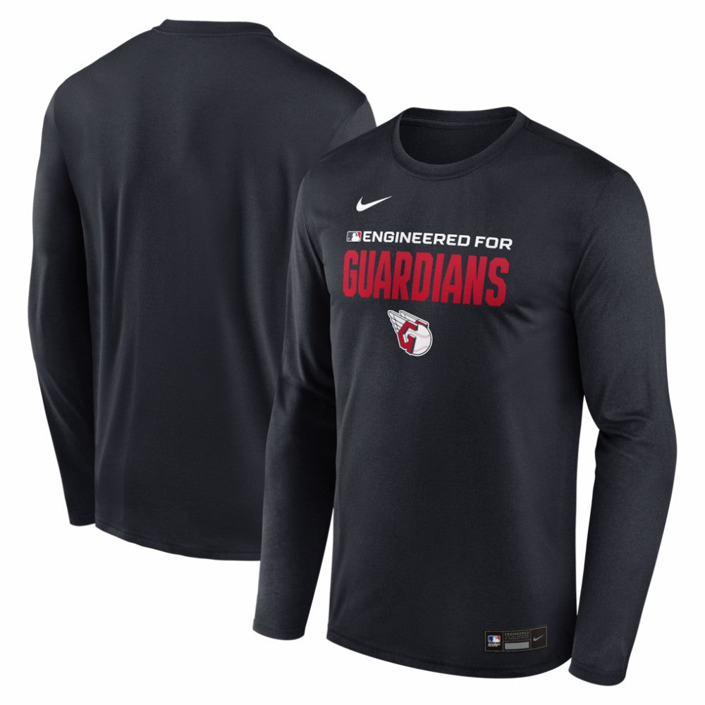 Cleveland Guardians Authentic Collection Legend Dri-FIT Long Sleeve T-Shirt Black