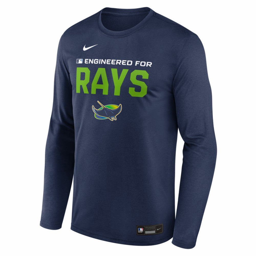 Tampa Bay Rays Authentic Collection Legend Dri-FIT Long Sleeve T-Shirt Navy