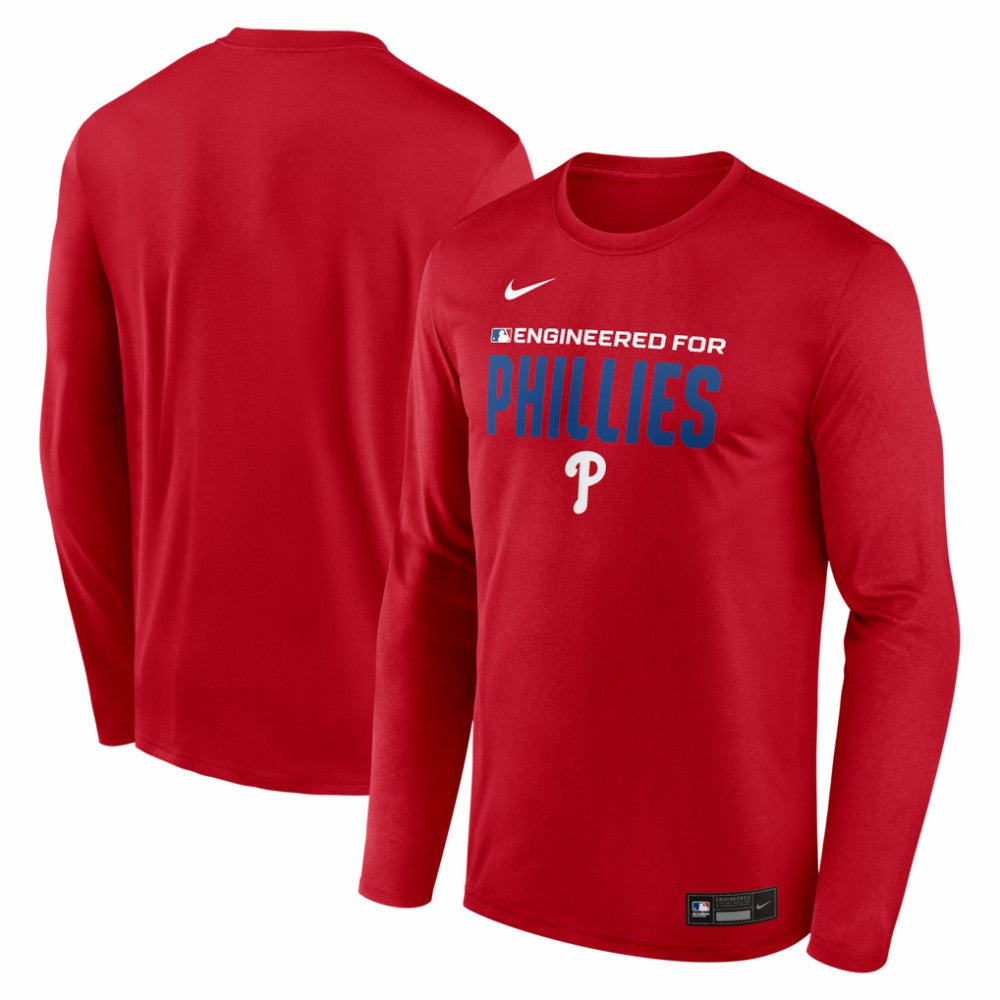 Philadelphia Phillies Authentic Collection Legend Dri-FIT Long Sleeve T-Shirt Red