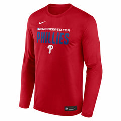 Philadelphia Phillies Authentic Collection Legend Dri-FIT Long Sleeve T-Shirt Red