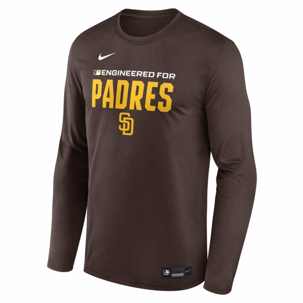 San Diego Padres Authentic Collection Legend Dri-FIT Long Sleeve T-Shirt Brown