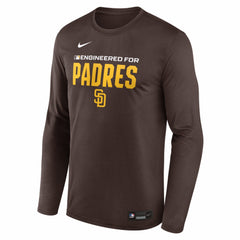 San Diego Padres Authentic Collection Legend Dri-FIT Long Sleeve T-Shirt Brown