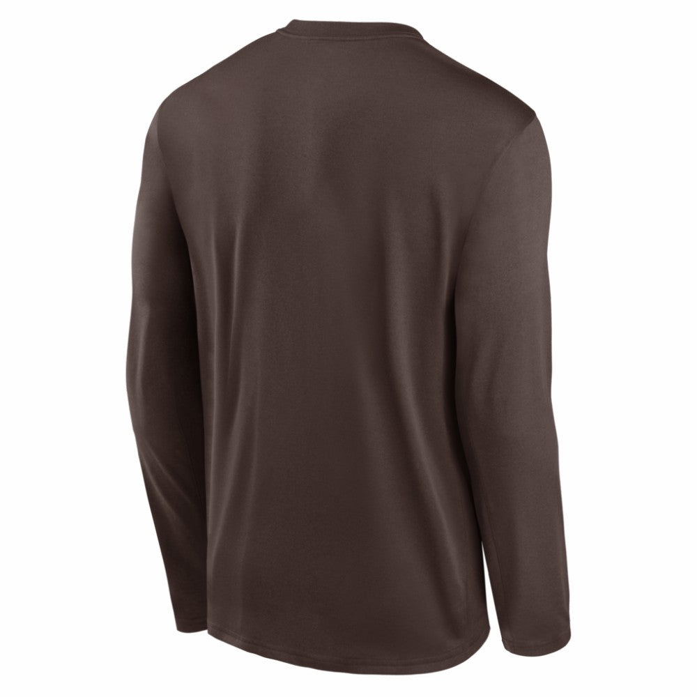 San Diego Padres Authentic Collection Legend Dri-FIT Long Sleeve T-Shirt Brown