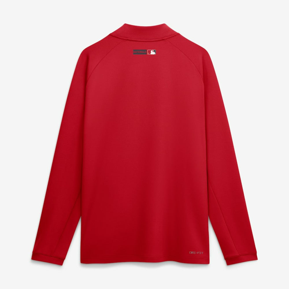 Washington Nationals Authentic Collection Dri-FIT Raglan Half-Zip Pullover Red